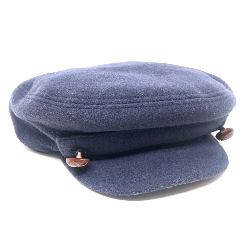 Janie & Jack Navy Blue wool taxi hat 12-24 B6